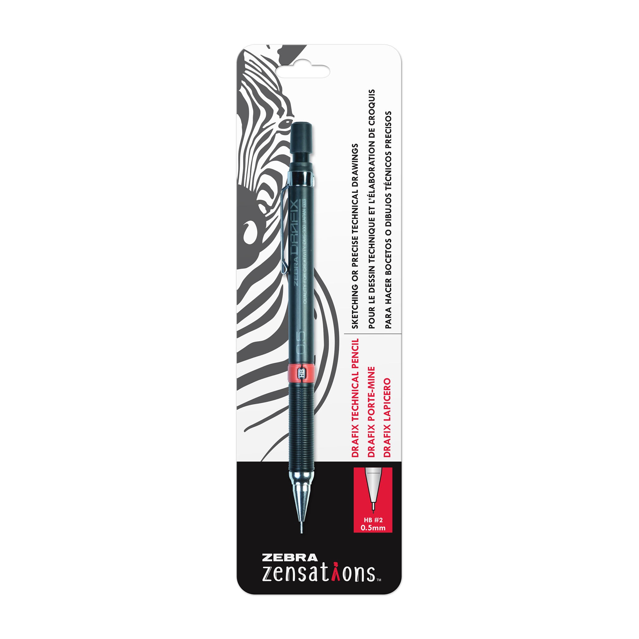 05311_Zensations_Drafix_Technical_Pencil_0.5mm_HB_2_1Pk