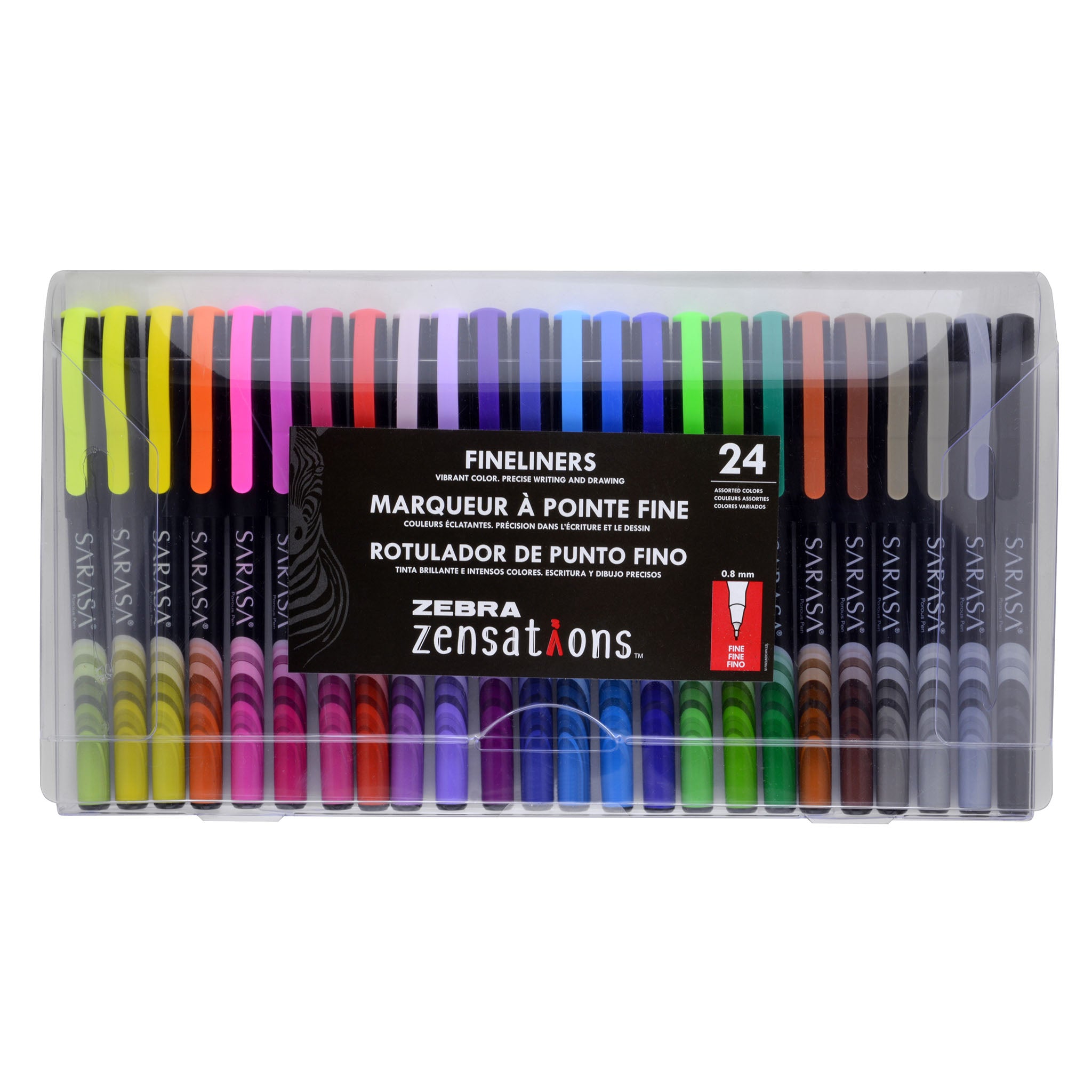 09024ZensationsFinelinerPen0.8mmAssorted24Pk
