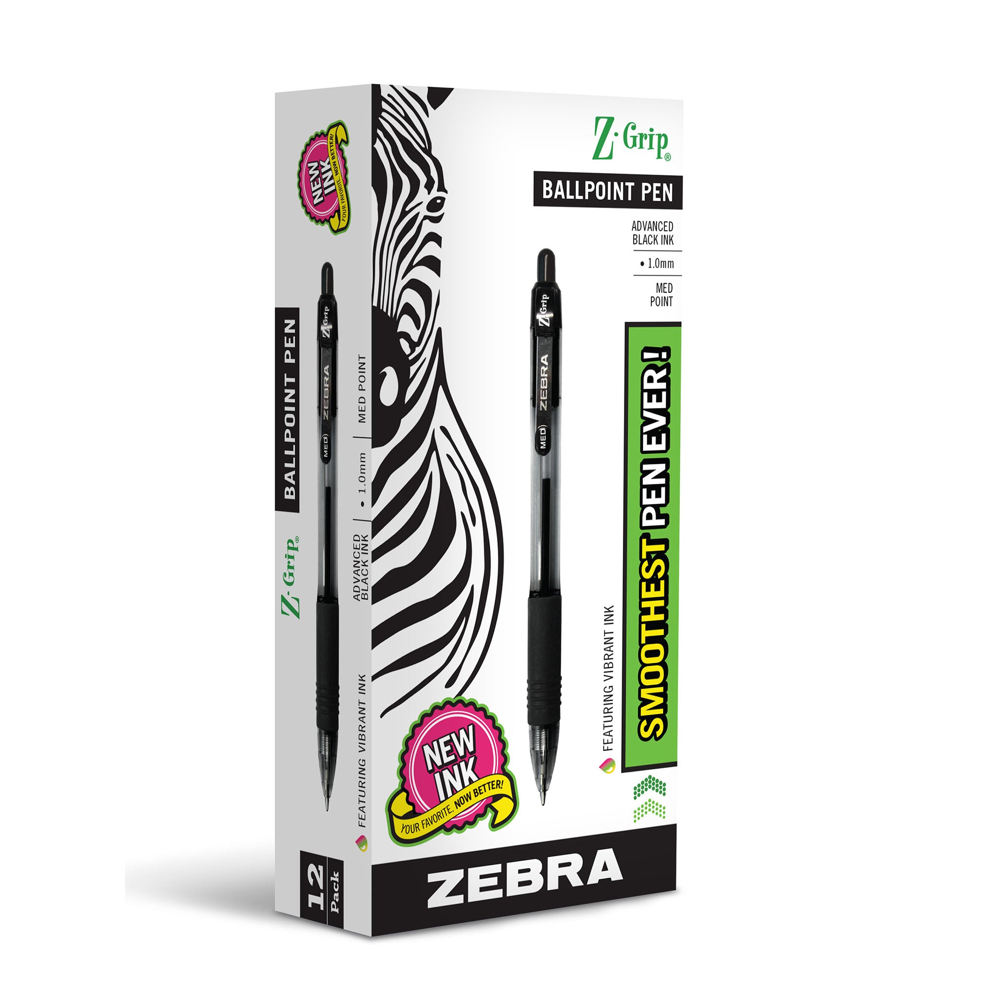 22210Z-GripRetractableBallpoint1.0mmBlackDozen