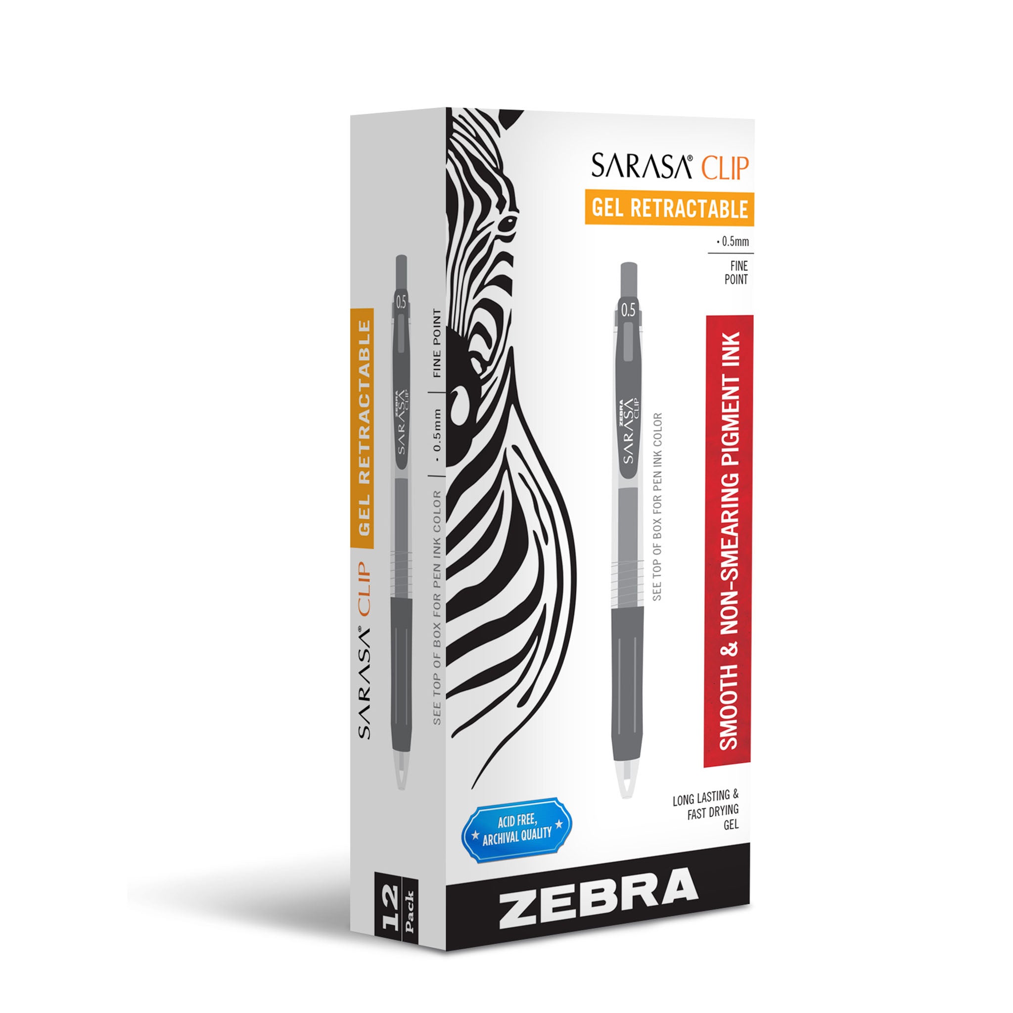 47320SarasaClipGelRetractable0.5mmBlueDozen