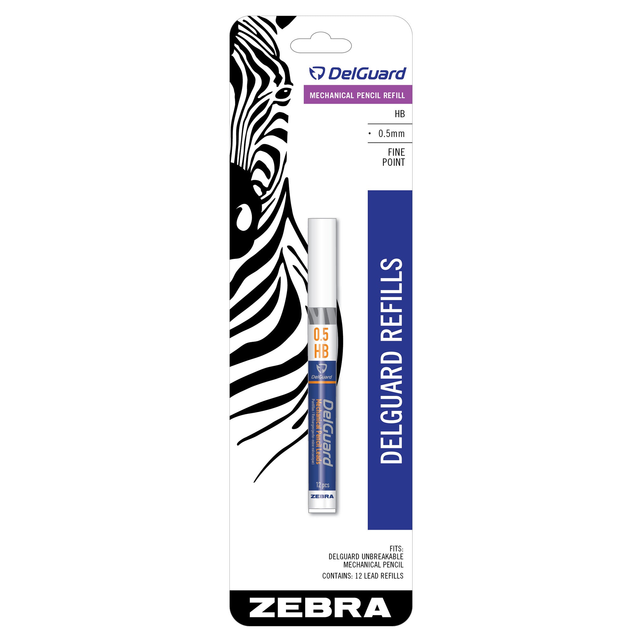 89881DelGuardMechanicalPencilLeadRefill0.5mm12pc1pk