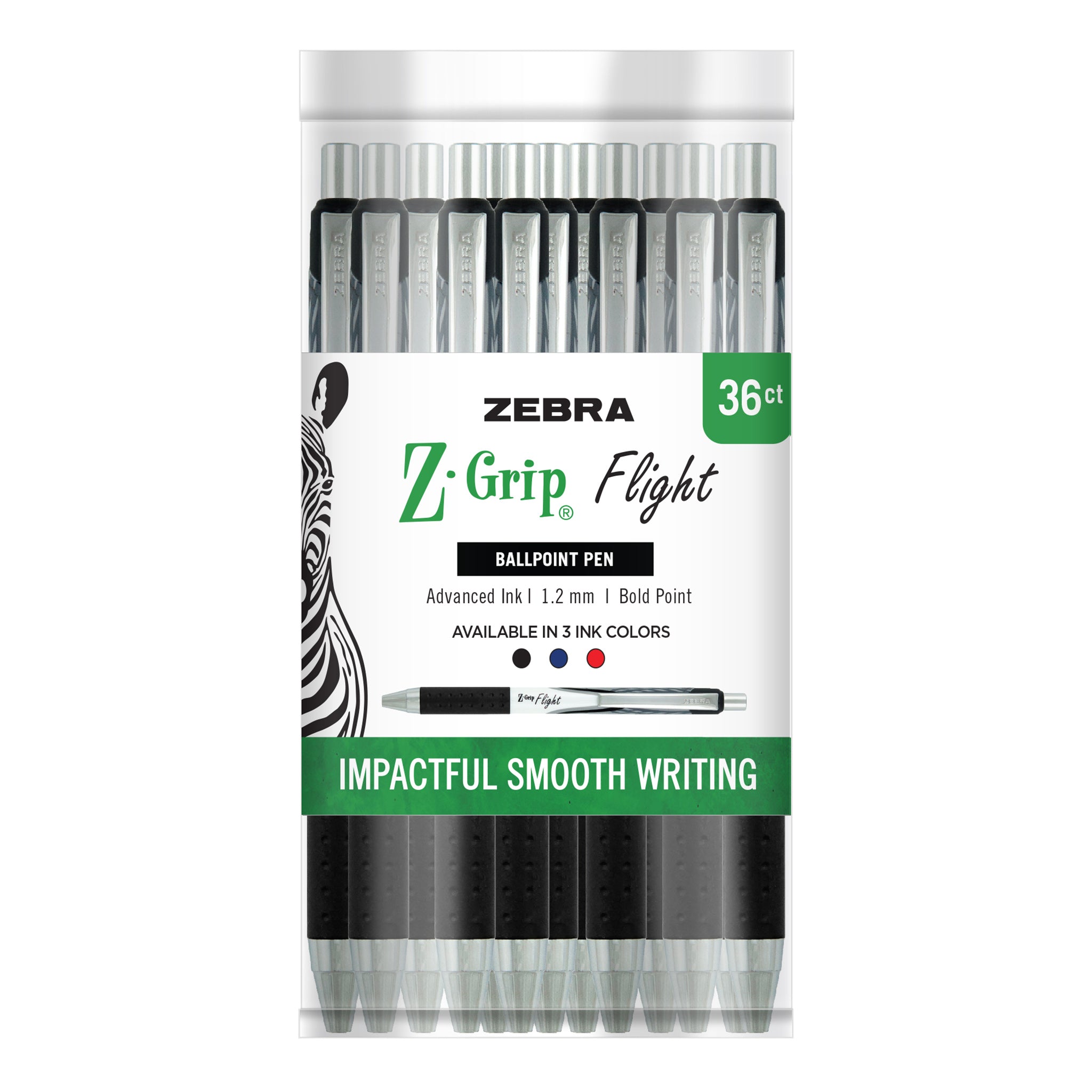 92209_Z-Grip_Flight_Retractable_Ballpoint_1.2mm_Asst_36pc_Cup